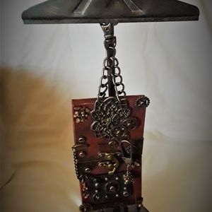 BeaslePunk Art Original Accents - Imagine: 2 joined 3D mini 3"x3" Steampunk canvases BeaslePunk Art Original Accents - Imagine: 2 joined 3D mini 3"x3" Steampunk canvases